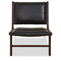 Genuine Black Leather Lounge Chair | Inca