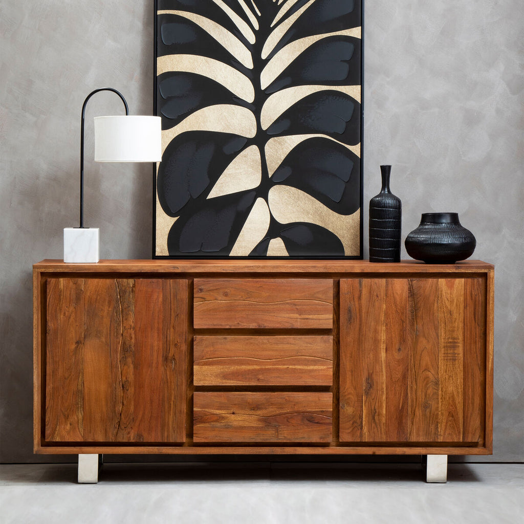 Acacia Wood 2 Doors and 3 Drawers Sideboard | Simla