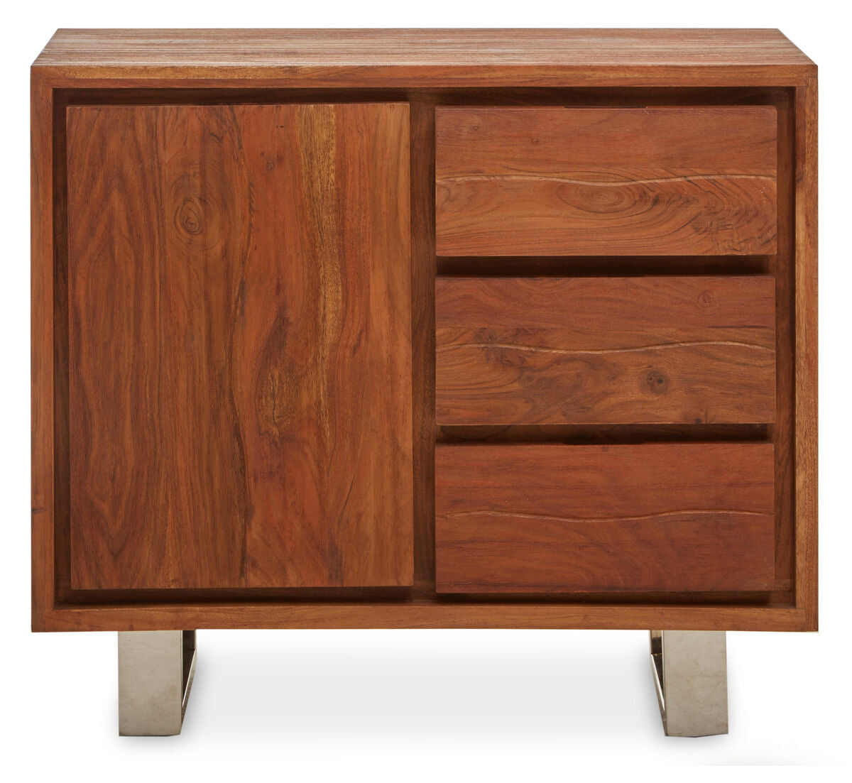 Acacia Wood 1 Door and 3 Drawers Sideboard | Simla