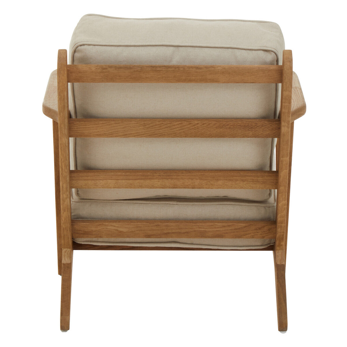 Natural Linen and Oak Wood Armchair | Hector