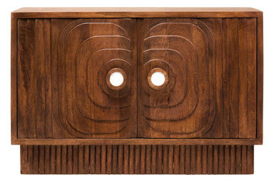 Two Door Mango Wood Carved Sideboard | Sangar